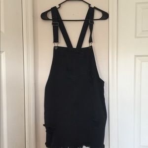 Lizard Thicket ~ Black overall dress